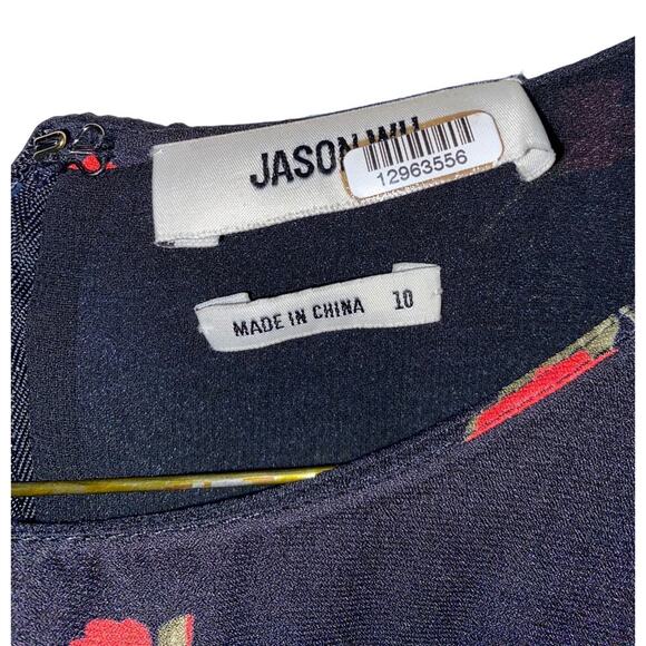 Jason Wu Floral Blouson Dress 100% Silk Sz 10 - Picture 5 of 10